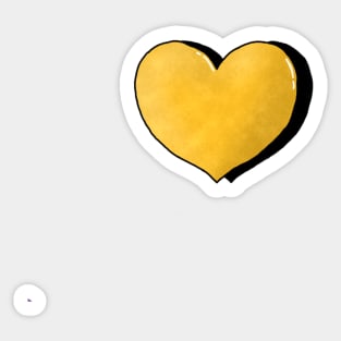 gold glitter heart Sticker